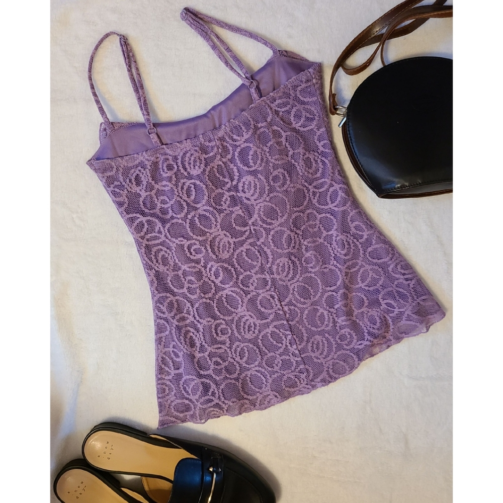 CHARLOTTE RUSSE Lace Ruffled Tank - Picture 2 of 6